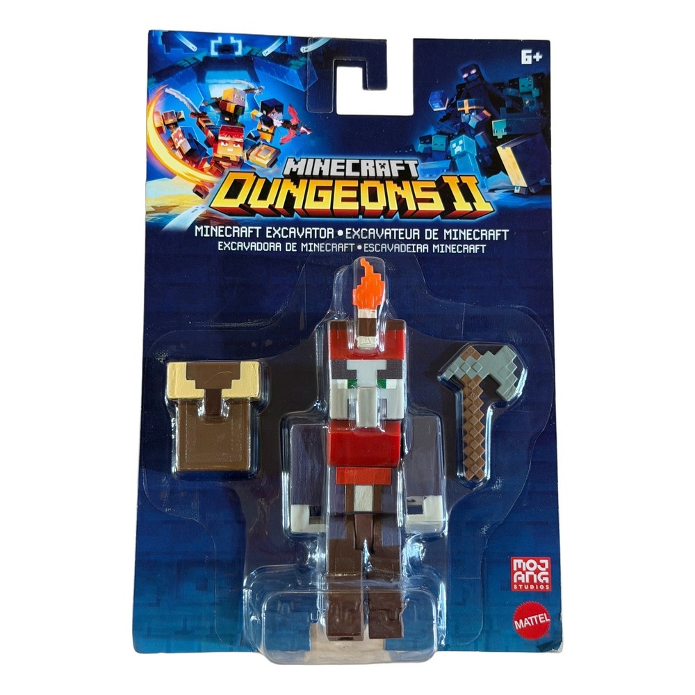 Mattel Minecraft Dungeons II Excavator Action Figure with Accessories GTP08